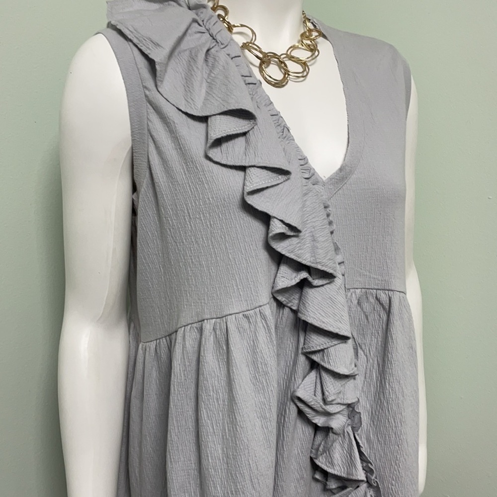 Caslon NORDSTROM Ruffled Trim Knit Tank Top Medium - Picture 6 of 9